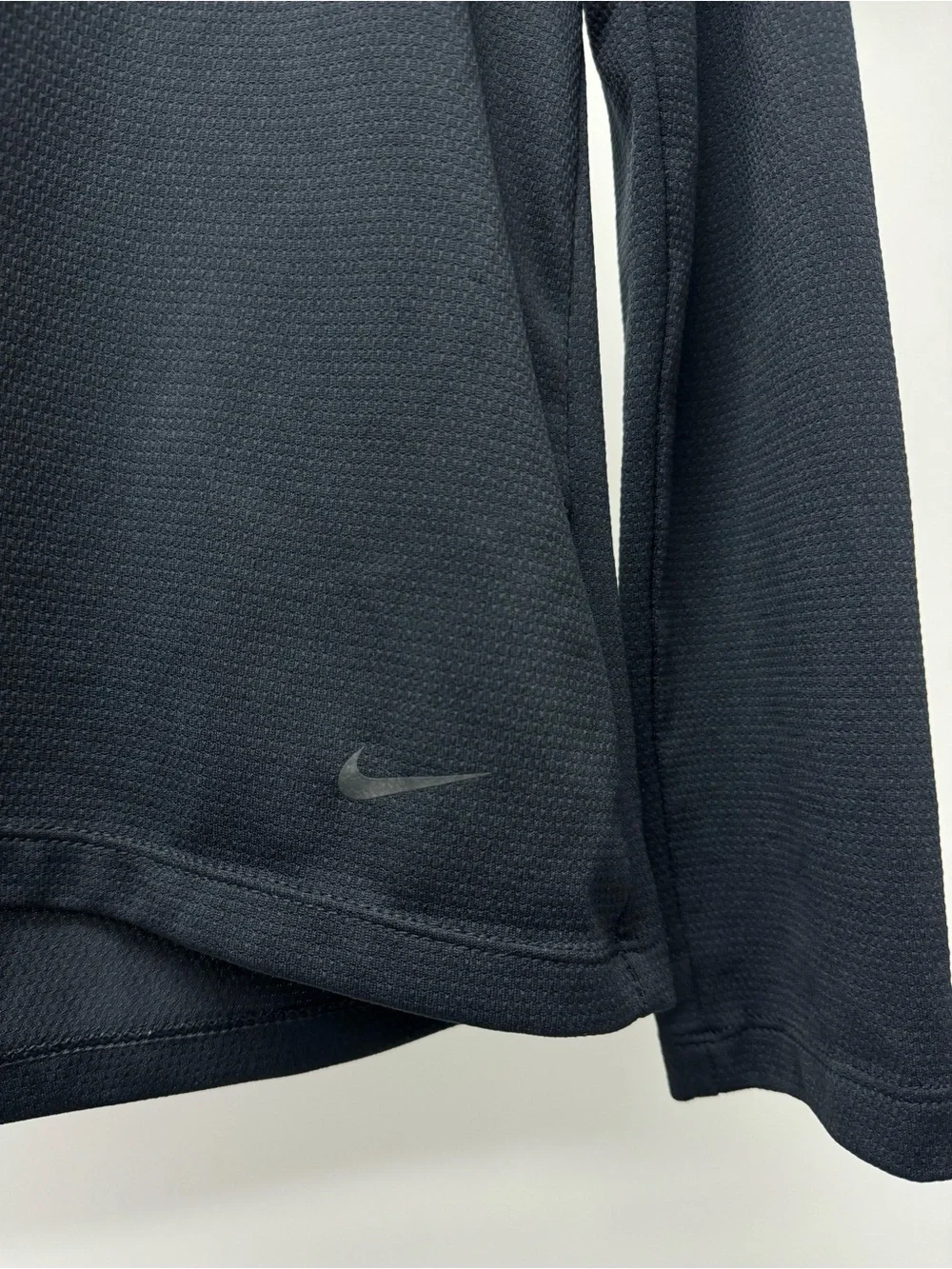 Nike Dri-Fit Long Sleeve Scoop Back Criss-Cross Top‎ in Black, Size S